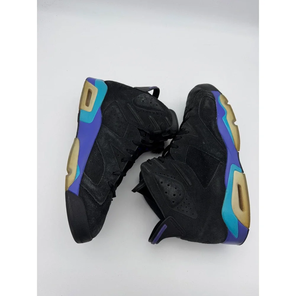 Nike Air Jordan 6 Retro Aqua Black Suede CT8529-004 Mens SZ 13 High Top Sneaker